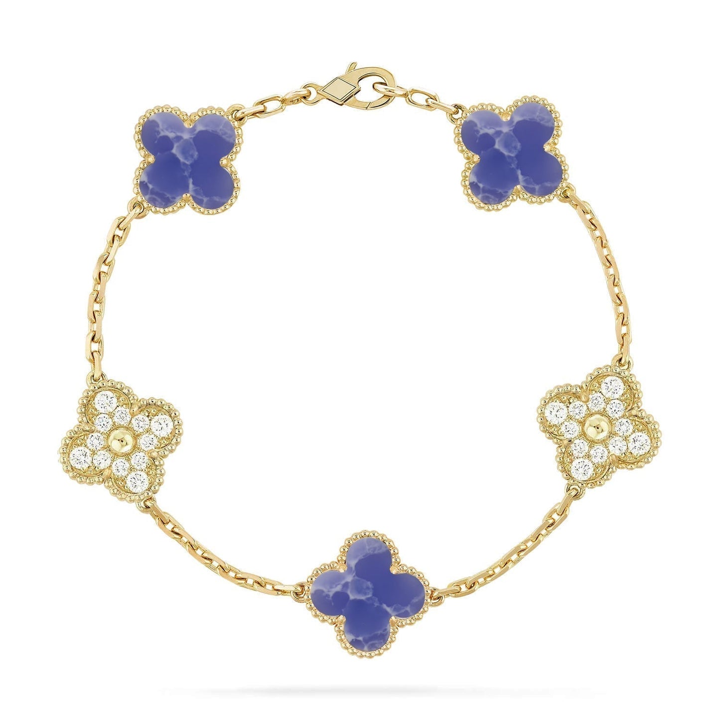 [Luxery]CLOVER 5 MOTIF BLUE VEINS BRACELET COLLECTION