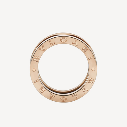 [⭐Luxery]ZERO 1 ZWEIREIHIGE RINGE UND RING AUS SCHWARZER KERAMIK MIT ROSÉGOLD