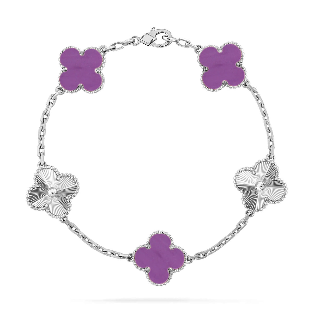 [Luxery] CLOVER 5 MOTIF VIOLET BRACELET COLLECTION
