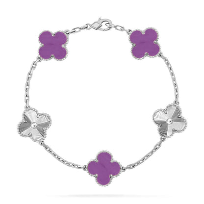 [Luxery] CLOVER 5 MOTIF VIOLET BRACELET COLLECTION