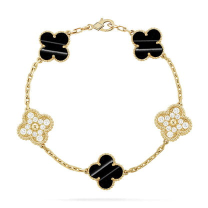 [Luxery] CLOVER 5 MOTIF PULSAR STONE BRACELET COLLECTION