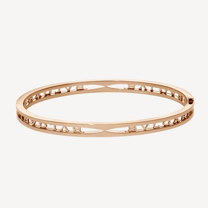 [⭐Luxery]ZERO 1 SPIRAL-LOGO-ARMBAND IN ROSÉGOLD