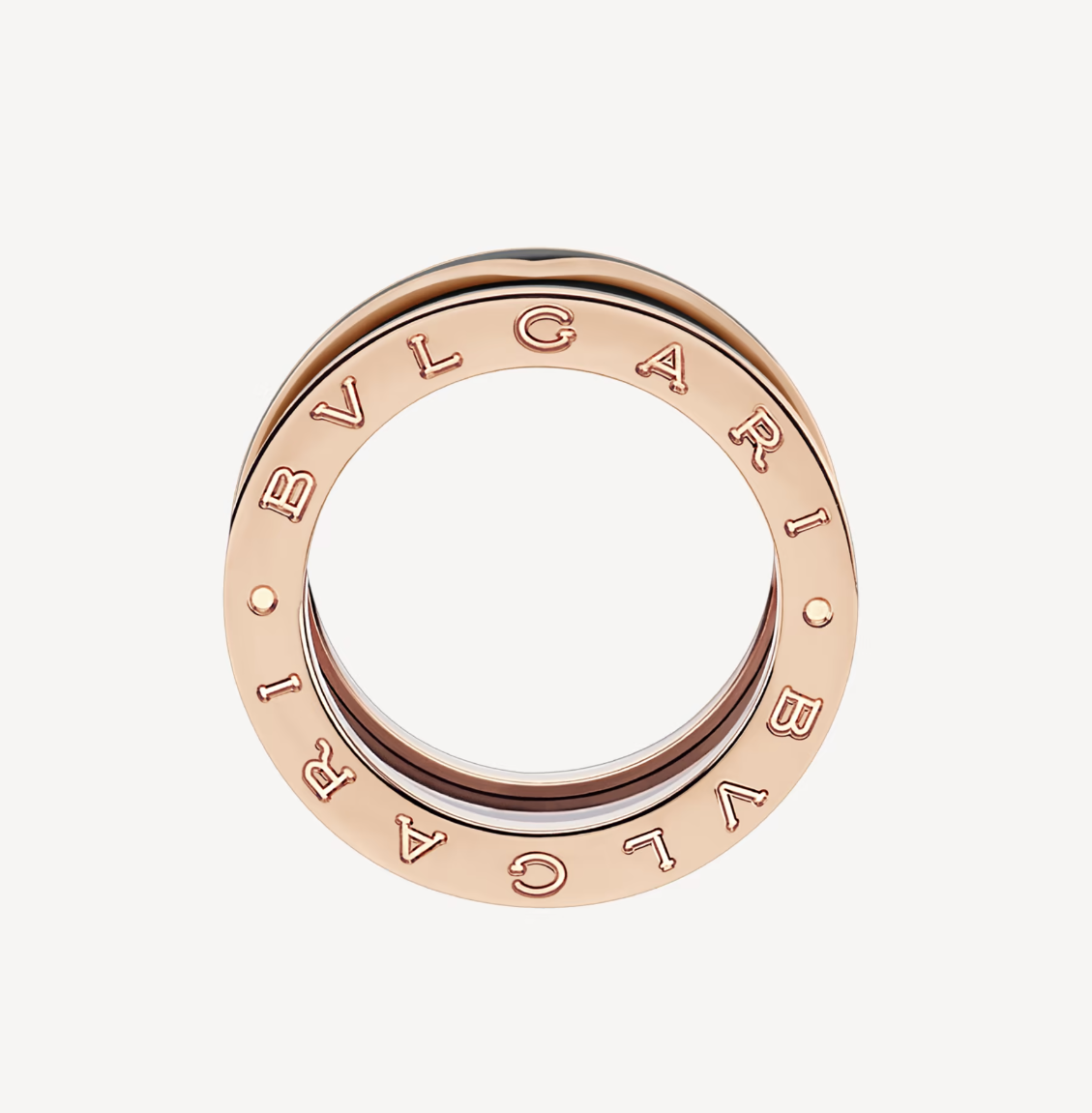 [⭐Luxery]ZERO 1 ZWEIBAND MIT MATTSCHWARZER KERAMIK ROSÉGOLD RING