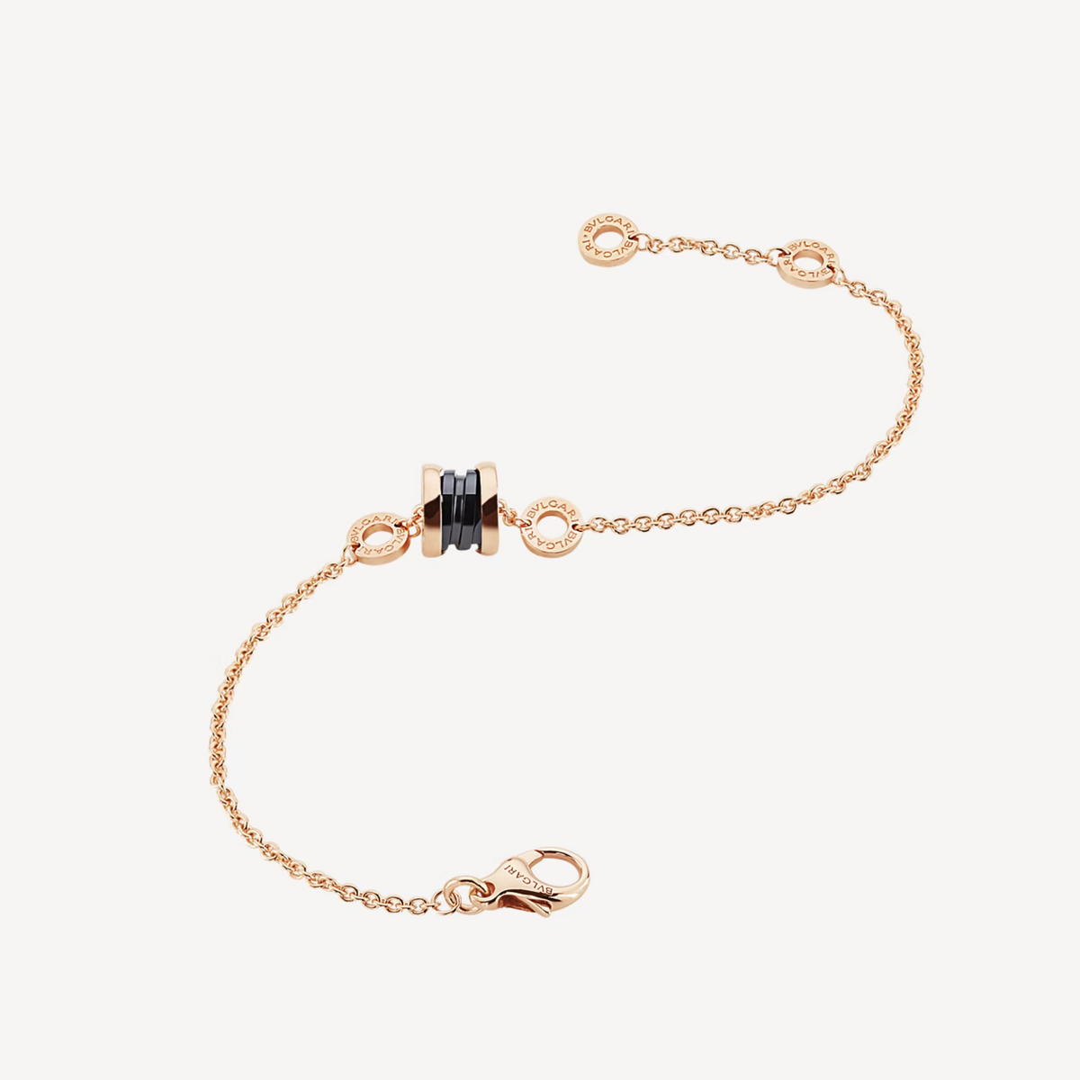 [⭐Luxery]ZERO 1 ARMBAND AUS SOFT PINK GOLD UND SCHWARZER KERAMIK