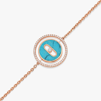 [⭐Luxery]Demo MOVE TÜRKIS PINKGOLD DIAMANTARMBAND