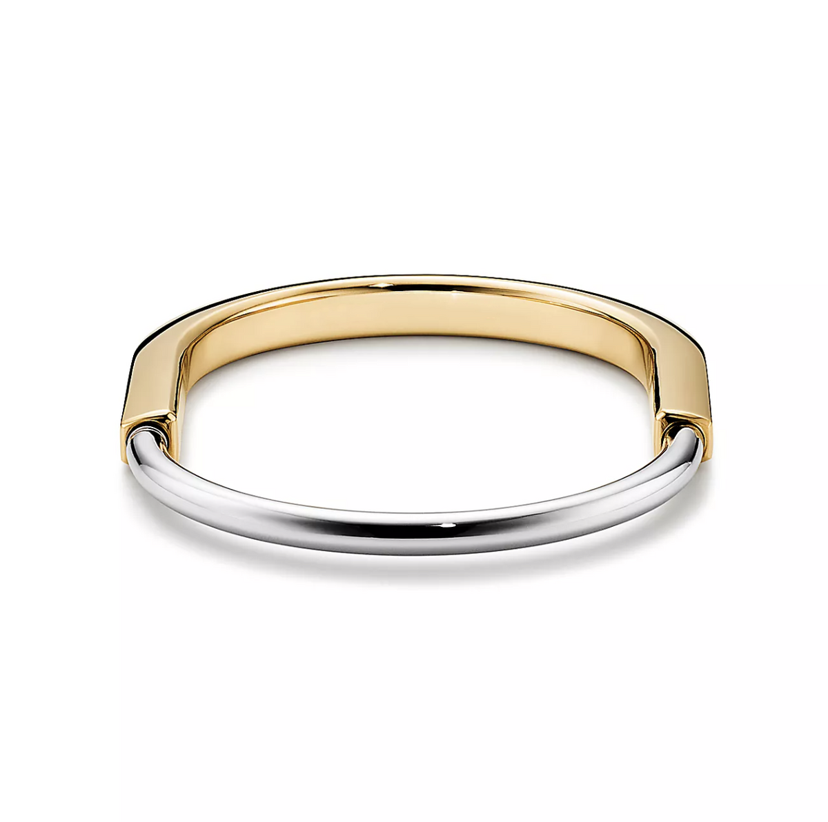 [⭐Luxery Jewels]LOCK BRACELET YELLOW AND WHITE GOLD