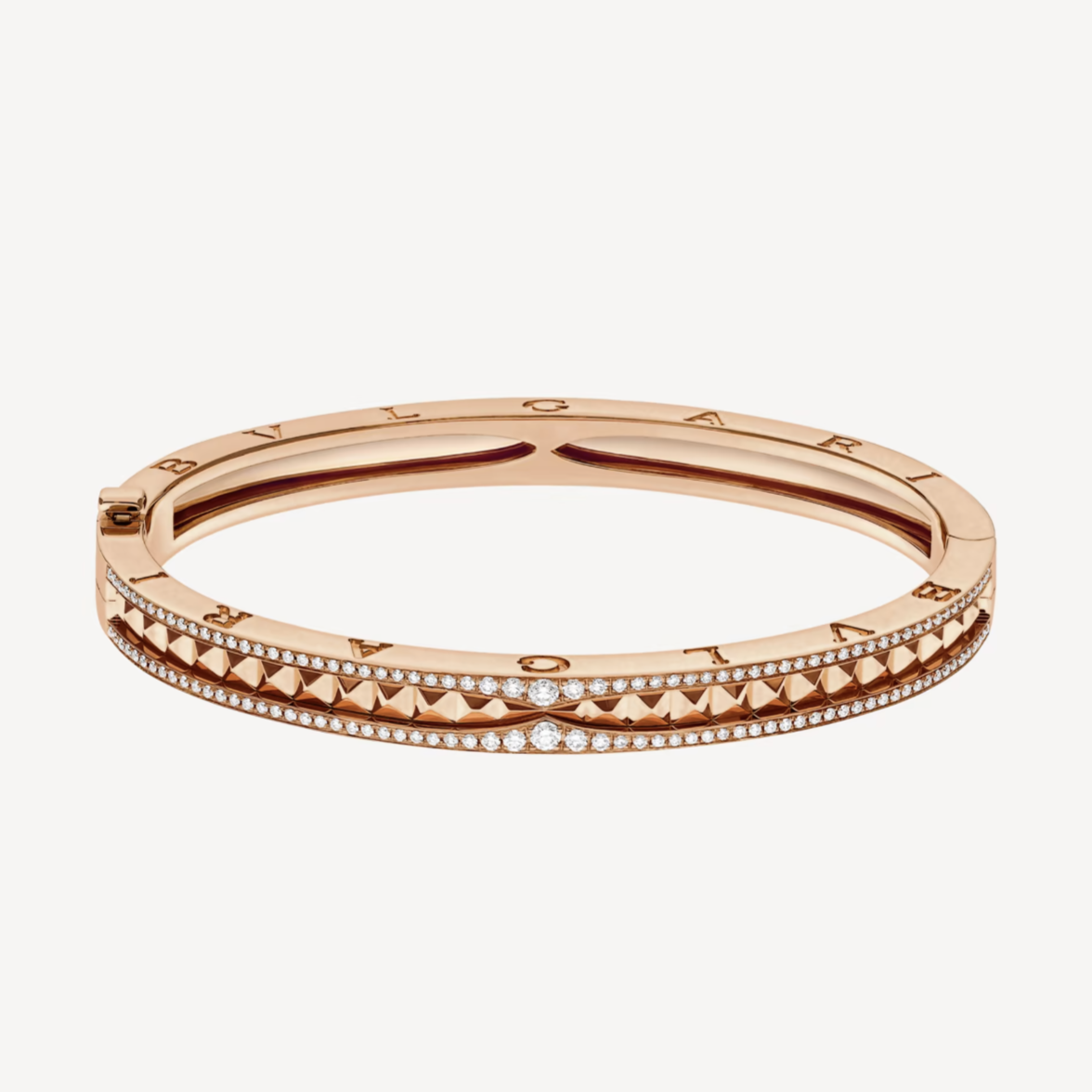 [⭐Luxus]ZERO 1 SPIRAL-ARMBAND MIT DIAMANTBESATZ IN ROSÉGOLD