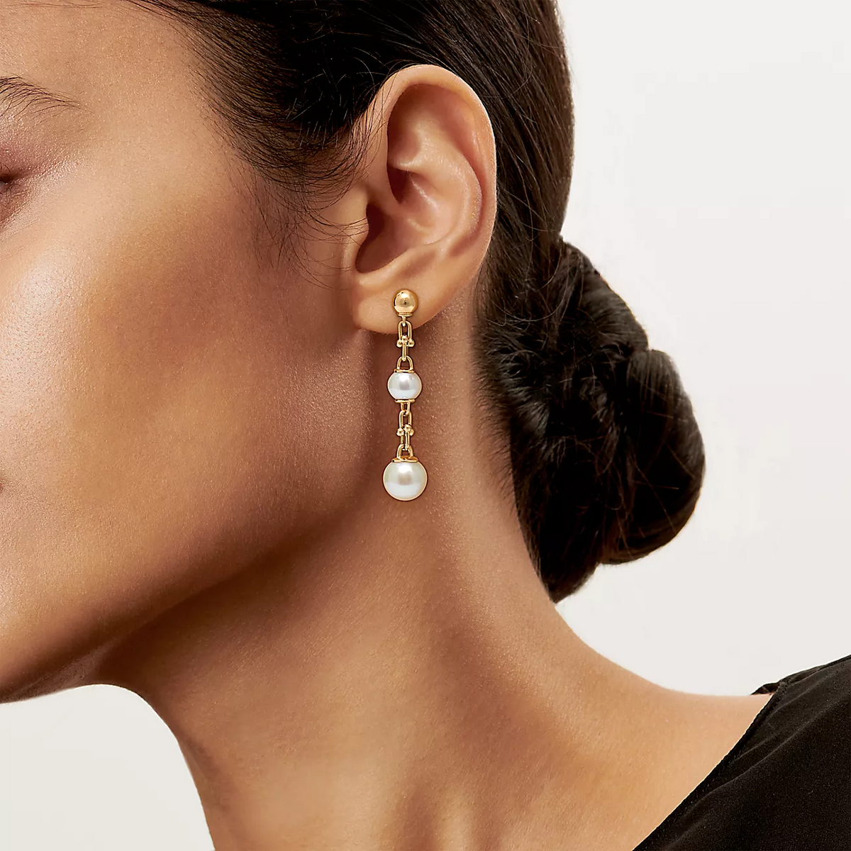 [⭐Luxery Jewels]DREIFACH-TROPFEN-HÄNGE OHRRINGE GOLD MIT SÜSSWASSERPERLEN