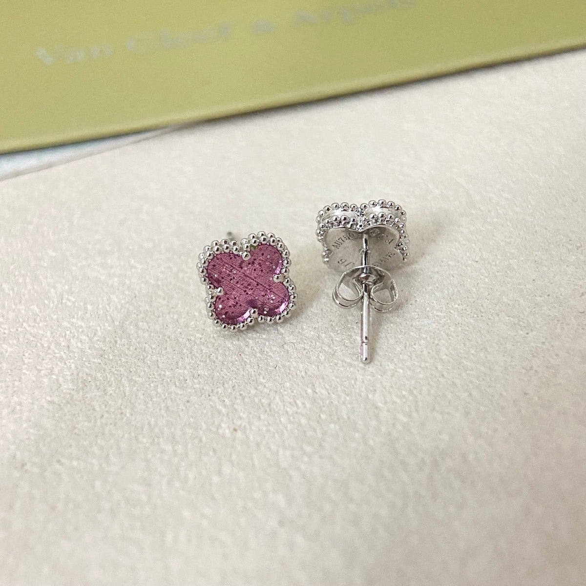 [⭐Luxery]2026 NEW MINI CLOVER 1 MOTIF  BUBBLE PINK ENAMEL