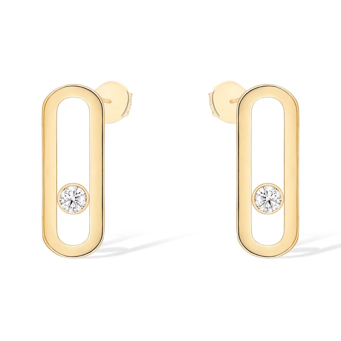 [Luxery]MOVE UNO SMALL 1 DIAMOND EARRINGS