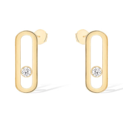 [Luxery]MOVE UNO SMALL 1 DIAMOND EARRINGS