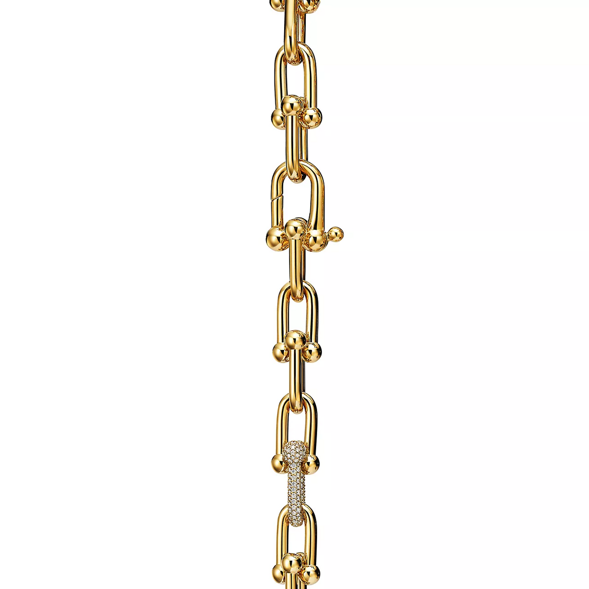 [⭐Luxery Jewels]HARDWEAR ARMBAND MIT GROSSEN GLIEDERN, GOLD UND DIAMANTEN