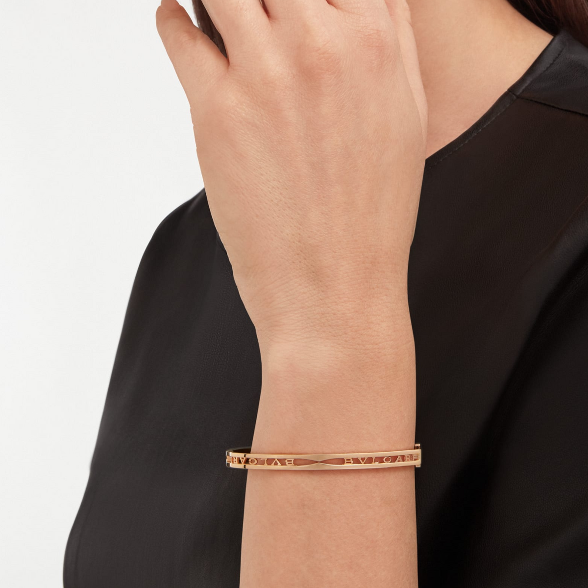 [⭐Luxery]ZERO 1 SPIRAL-LOGO-ARMBAND IN ROSÉGOLD