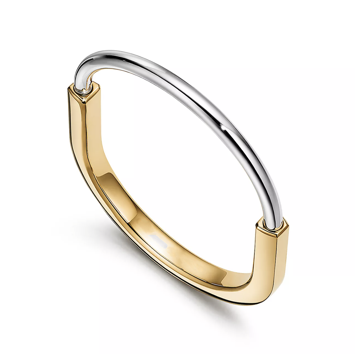 [⭐Luxery Jewels]LOCK BRACELET YELLOW AND WHITE GOLD