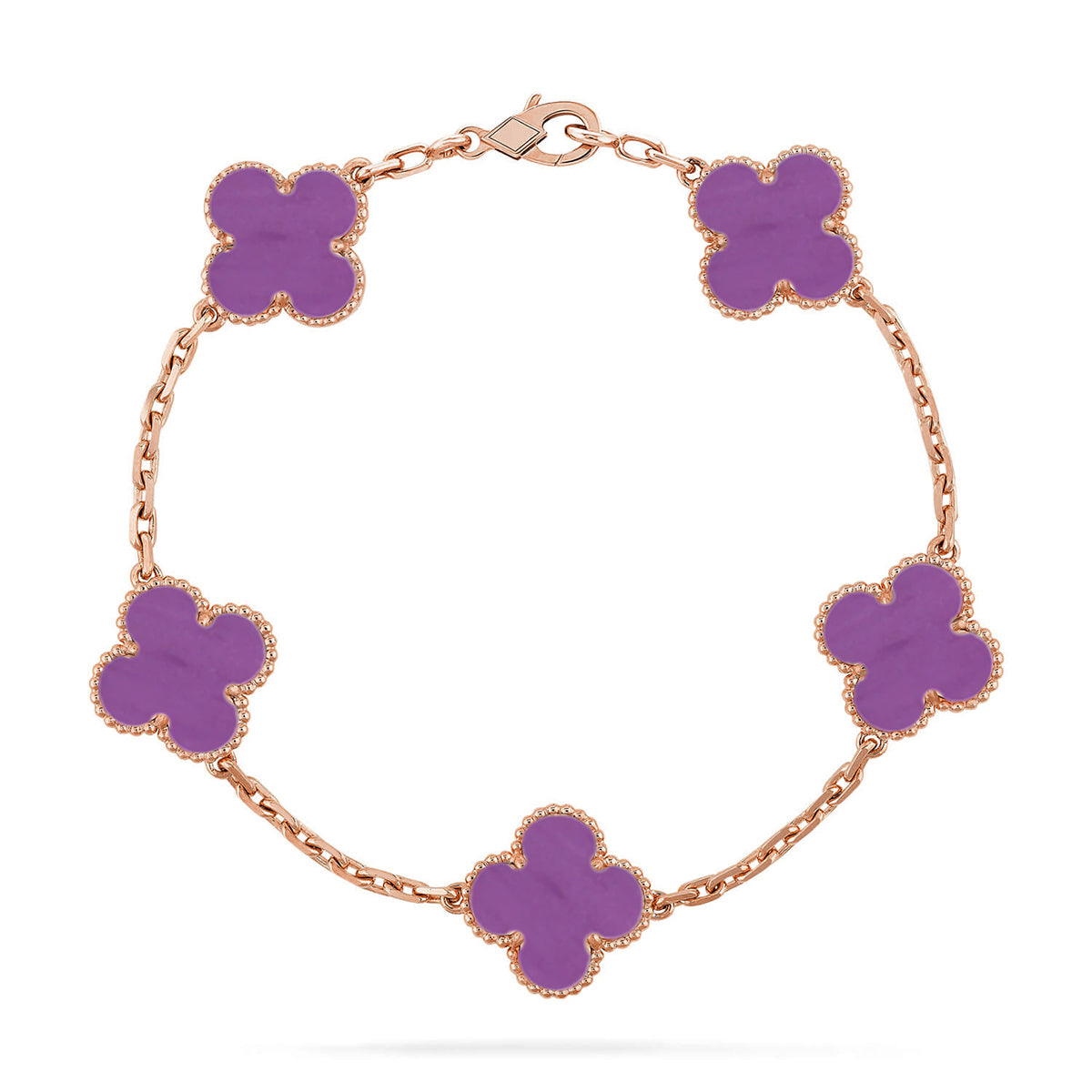 [Luxery] CLOVER 5 MOTIF VIOLET BRACELET COLLECTION