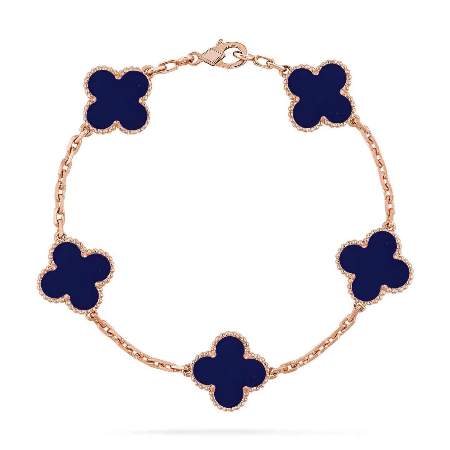 [Luxery]CLOVER 5 MOTIF LAPIS LAZULI BRACELET COLLECTION