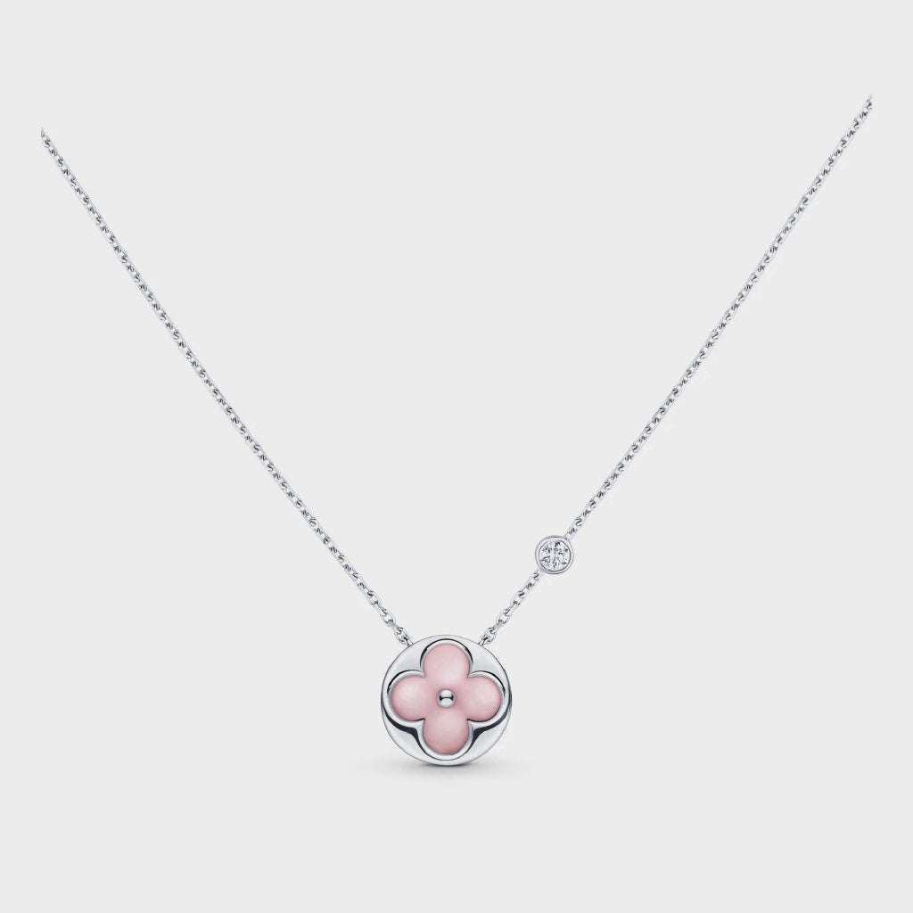 [Luxery]SUN MOTIF PINK MOP SILVER BRACELET