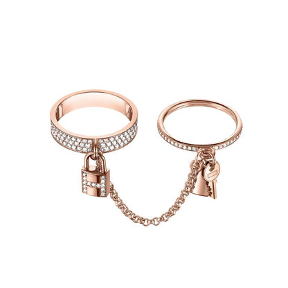[Luxery]HM KELLY CLOCHETTE DOUBLE RING IN  WITH DIAMONDS