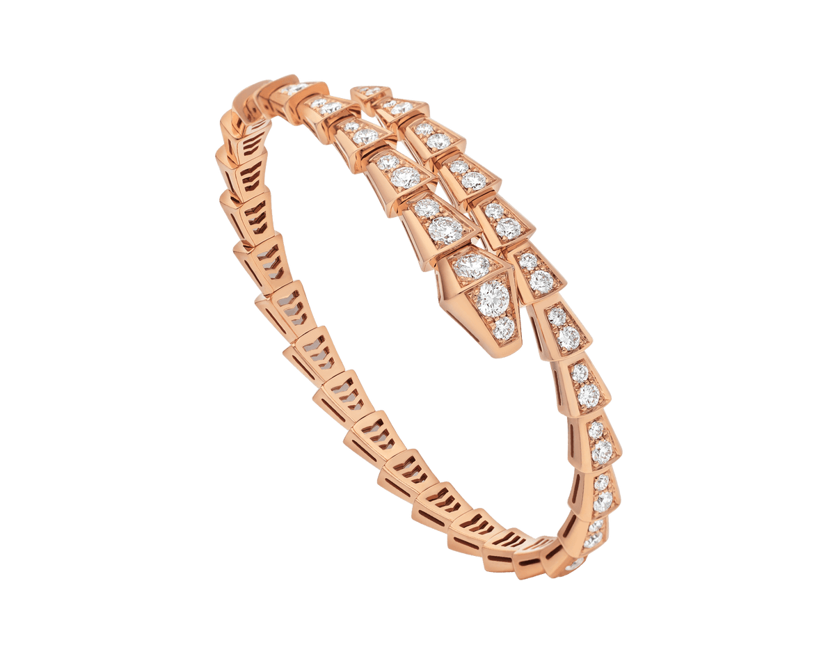 [⭐Luxery]セルペンティ ブレスレット 6.8MM ピンクゴールド ダイヤモンド