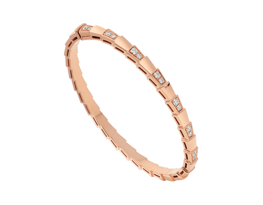 [⭐Luxery]SERPENTI SMALL BRACELET PINK GOLD DIAMOND