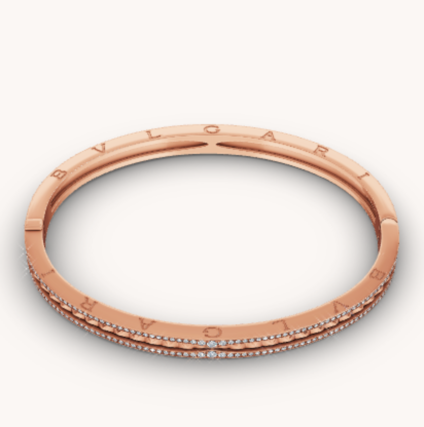 [⭐Luxus]ZERO 1 SPIRAL-ARMBAND MIT DIAMANTBESATZ IN ROSÉGOLD