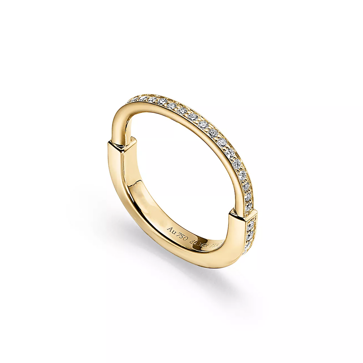 [⭐Luxery Jewels]LOCK RING GOLD DIAMOND PAVED