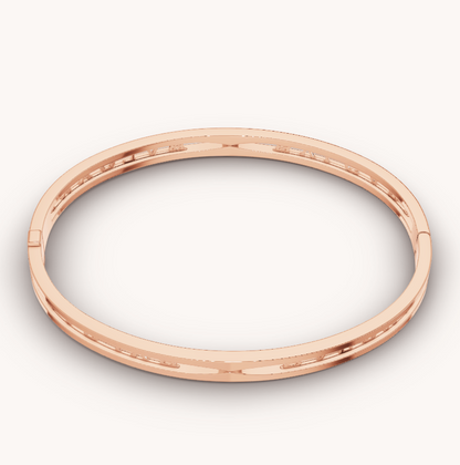 [⭐Luxery]ZERO 1 SPIRAL-LOGO-ARMBAND IN ROSÉGOLD