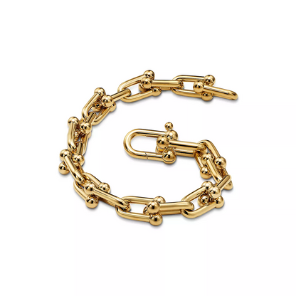 [⭐Luxery Jewels]ハードウェア ミディアムリンク 20モチーフ ゴールドブレスレット