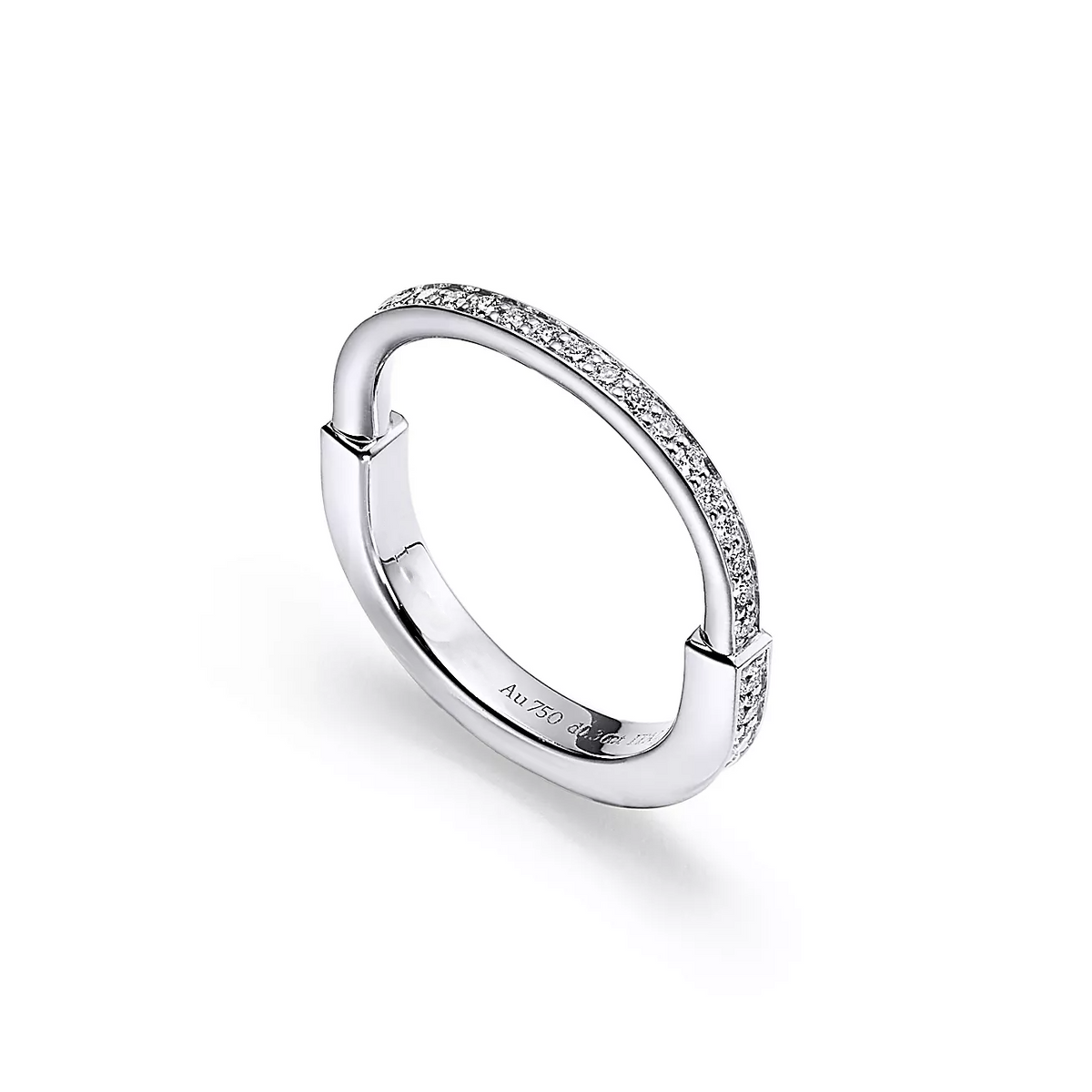 [⭐Luxery Jewels]LOCK RING SILVER DIAMOND PAVED
