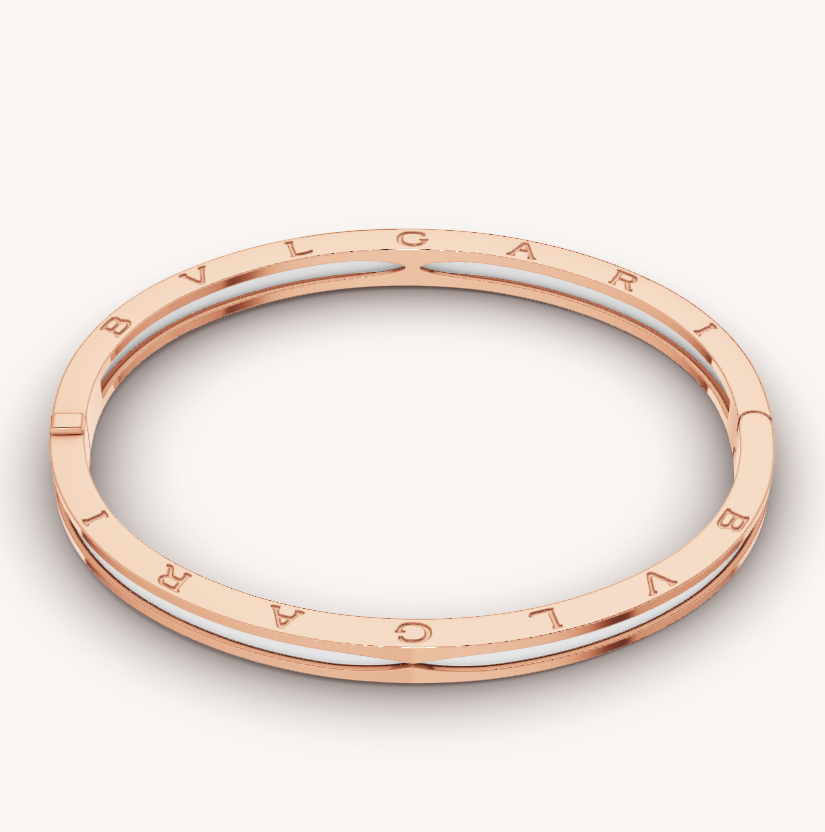[⭐Luxus]ZERO 1 ROSÉGOLD MIT WEISSEM KERAMIKARMBAND