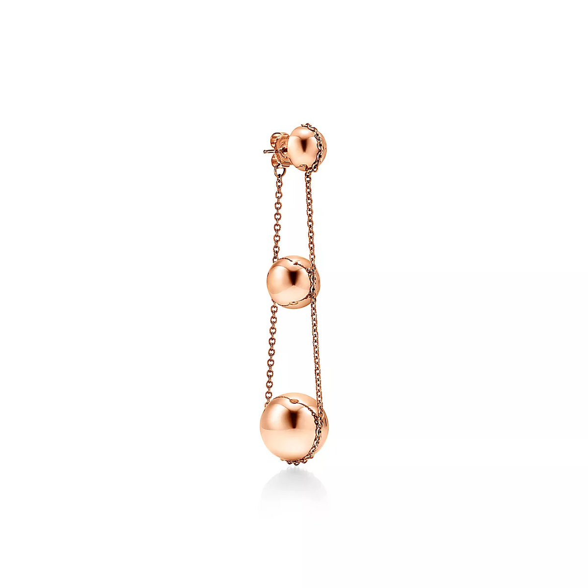 [⭐Luxery Jewels]TRIPLE DROP PINK GOLD EARRINGS