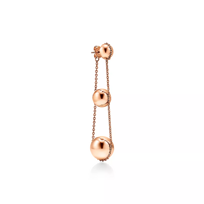 [⭐Luxery Jewels]TRIPLE DROP PINK GOLD EARRINGS