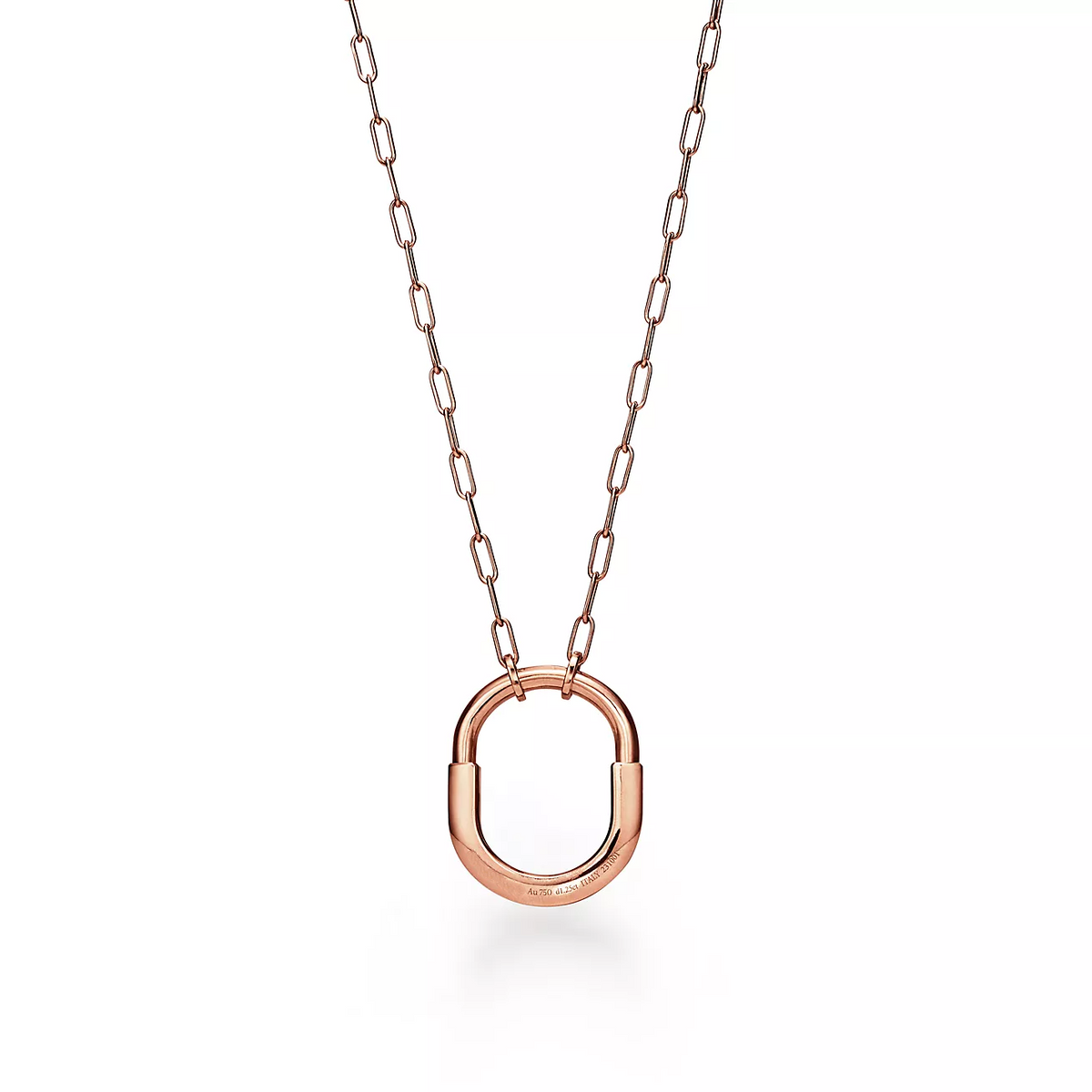 [⭐Luxery Jewels]SCHLOSS-HALSKETTE MITTLERER ANHÄNGER ROSÉGOLD MIT DIAMANT-PAVÉ