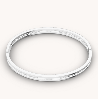 [⭐ラグジュアリー]ZERO 1 スパイラルロゴ シルバーブレスレット
