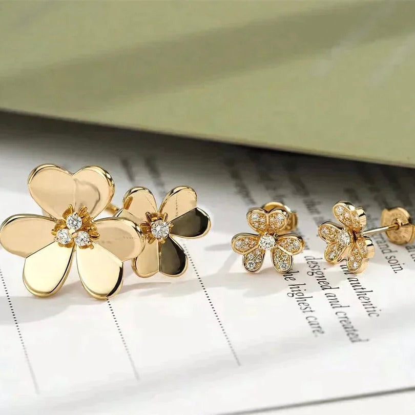 [Luxery]CLOVER COMOS GOLD DIAMOND RING