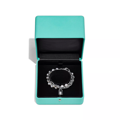 [⭐Luxery Jewels]PEARL LOCK SILVER BRACELET