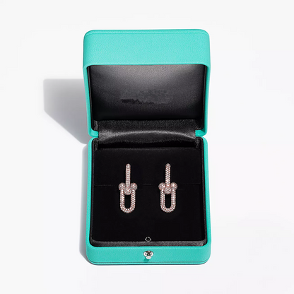 [⭐Luxery Jewels]ラージリンクピアス ピンクゴールド パヴェダイヤモンド