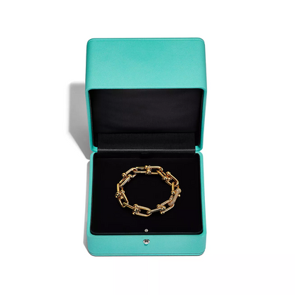 [⭐Luxery Jewels]HARDWEAR ARMBAND MIT GROSSEN GLIEDERN, GOLD UND DIAMANTEN