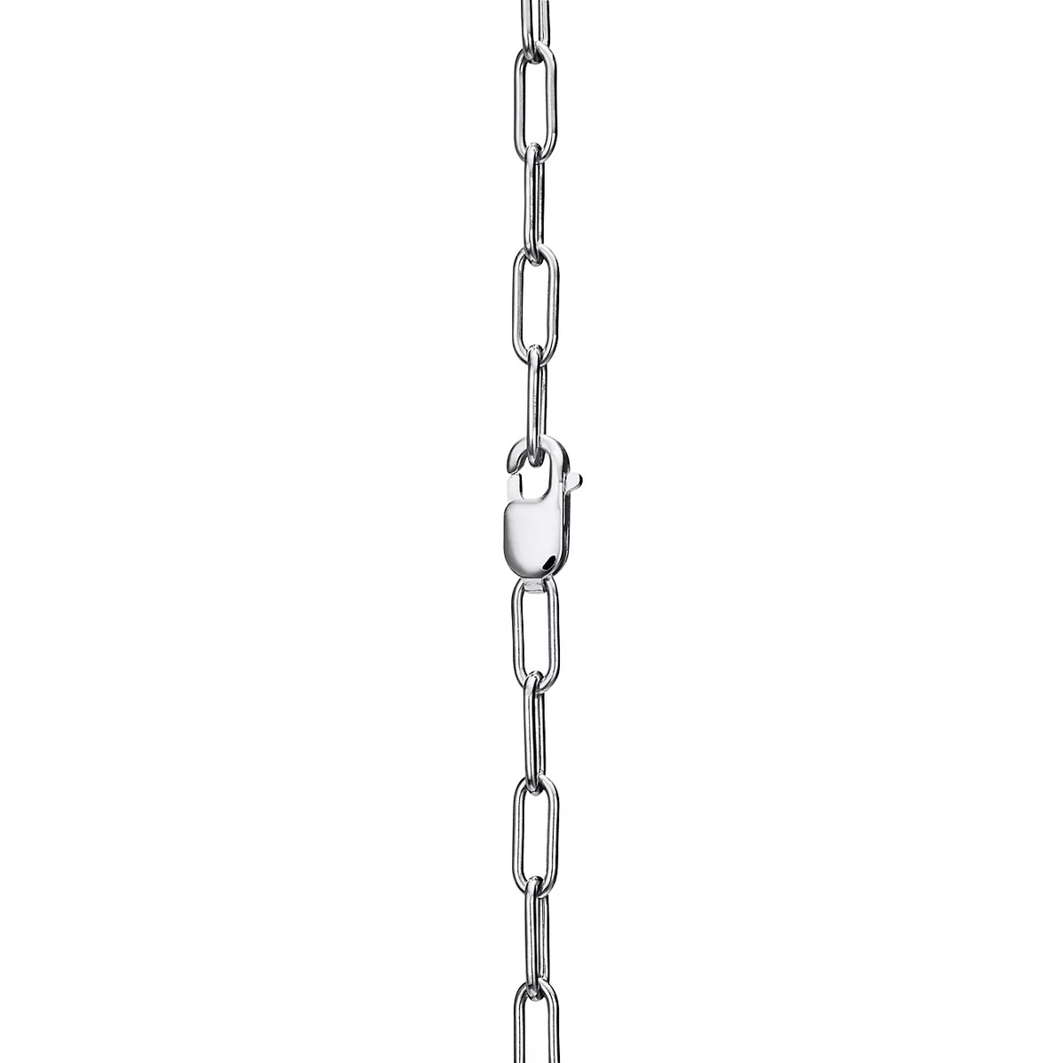 [⭐Luxery Jewels]LOCK NECKLACE MEDIUM PENDANT SILVER PAVED DIAMONDS