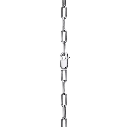 [⭐Luxery Jewels]LOCK NECKLACE MEDIUM PENDANT SILVER PAVED DIAMONDS