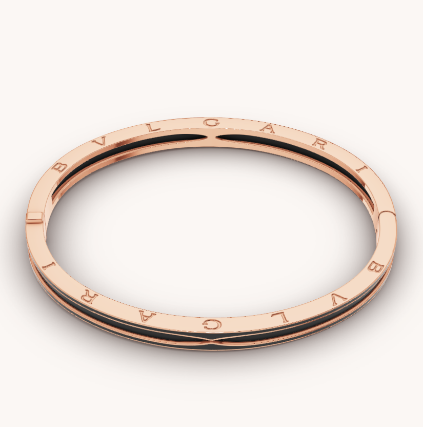 [⭐Luxus]ZERO 1 ROSÉGOLD MIT MATT-SCHWARZEM KERAMIKARMBAND