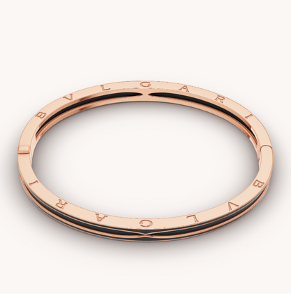 [⭐Luxus]ZERO 1 ROSÉGOLD MIT MATT-SCHWARZEM KERAMIKARMBAND