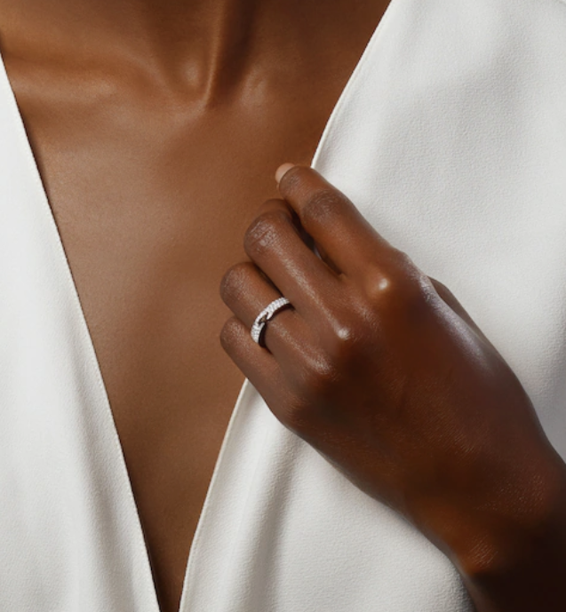 [Luxery]ALLIANCE LIENS VIDENCE PAVED DIAMOND 4MM RING