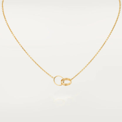 [Luxery]LOVE NECKLACE DOUBLE RING GOLD
