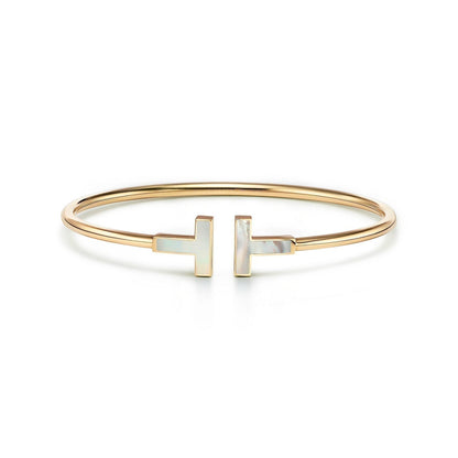 [⭐Luxery Jewels]T BRACELET 1.8MM MOP PINK GOLD