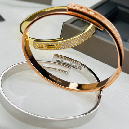 [Luxery]Move Noa Rose Gold Pavé Diamond Bangle Bracelet