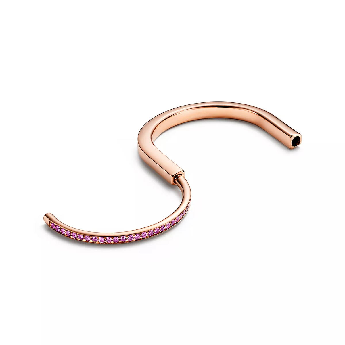 [⭐Luxery Jewels]LOCK BRACELET ROSE DIAMOND PINK GOLD