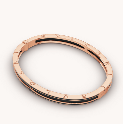 [⭐Luxus]ZERO 1 ROSÉGOLD MIT MATT-SCHWARZEM KERAMIKARMBAND