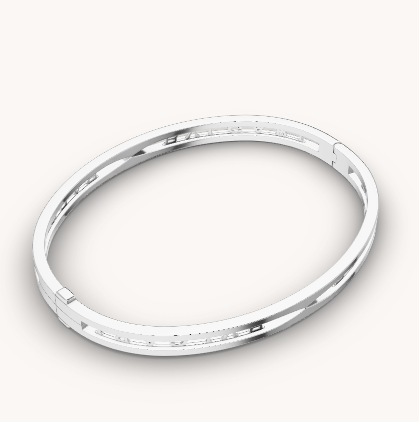 [⭐ラグジュアリー]ZERO 1 スパイラルロゴ シルバーブレスレット