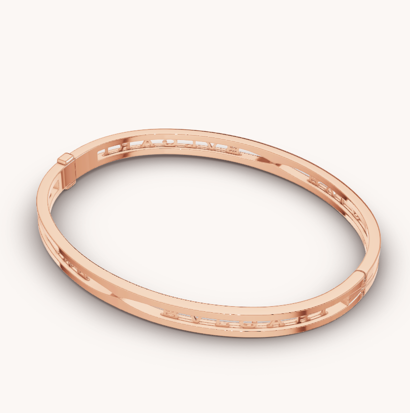 [⭐Luxery]ZERO 1 SPIRAL-LOGO-ARMBAND IN ROSÉGOLD